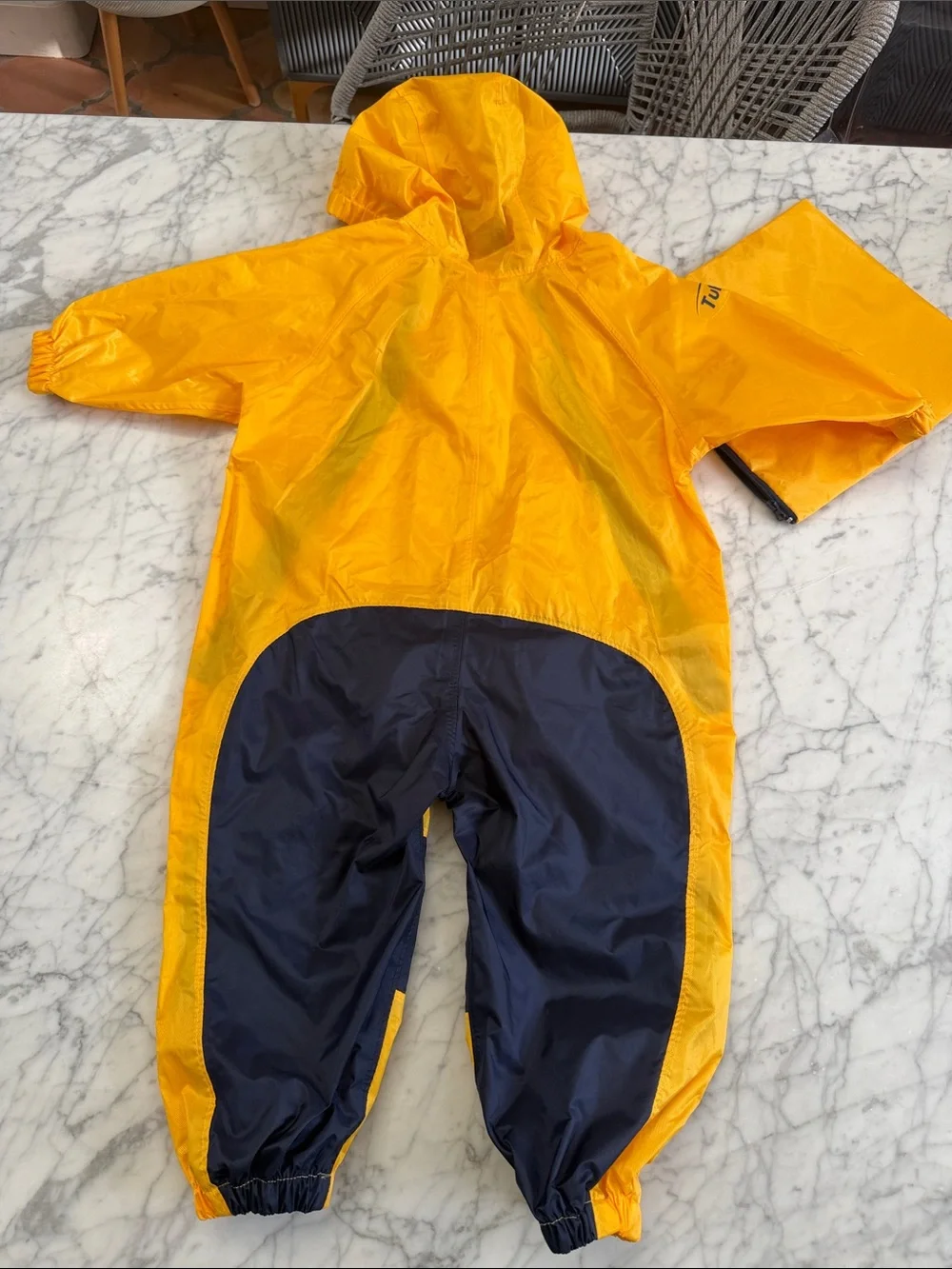 TUFFO Unisex Rain Suit Rainsuit Muddy Buddy Outdoor Coveralls Yellow SZ 2T NWOT